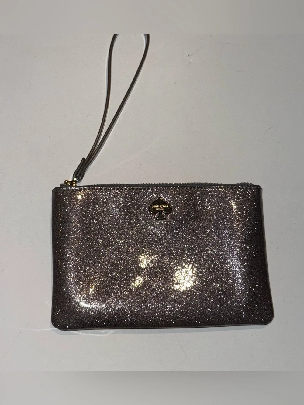 kate spade Glitter Wristlet in Metallic Lavender